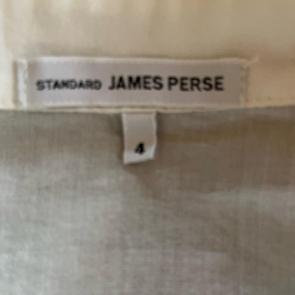 James Perse White Cotton Button Front Shirt - Picture 2 of 4